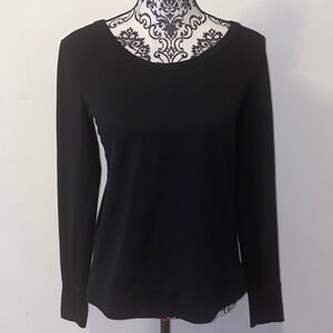 5/$25 Old Navy Classic Black Long Sleeve Active Tee Size XS Oversized